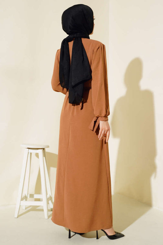 فستان كم مربوط الجمل