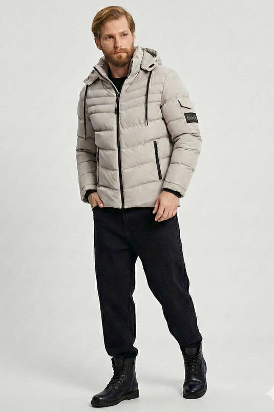 Veste à capuche pour homme avec poches à rabat Kol Taş