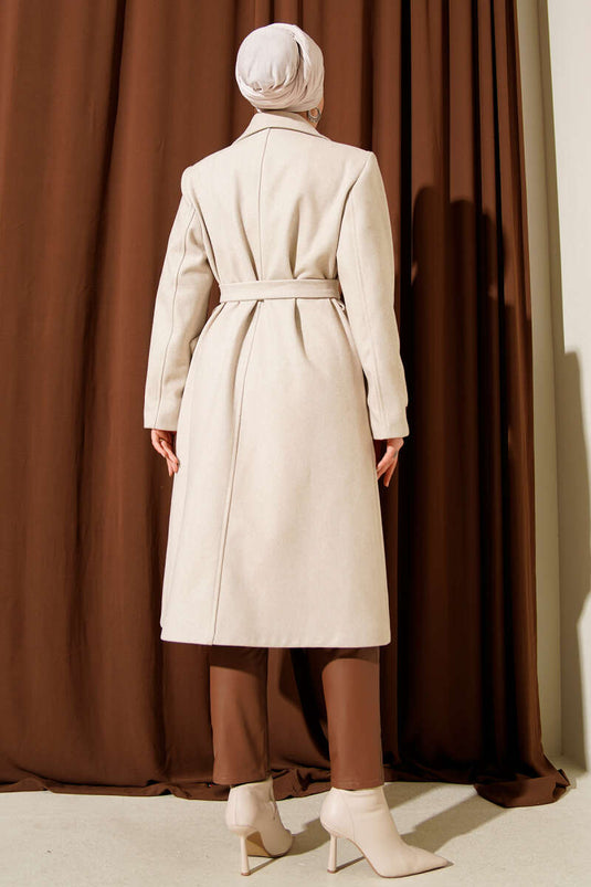 Cashmere Coat with Cufflinks and Belt