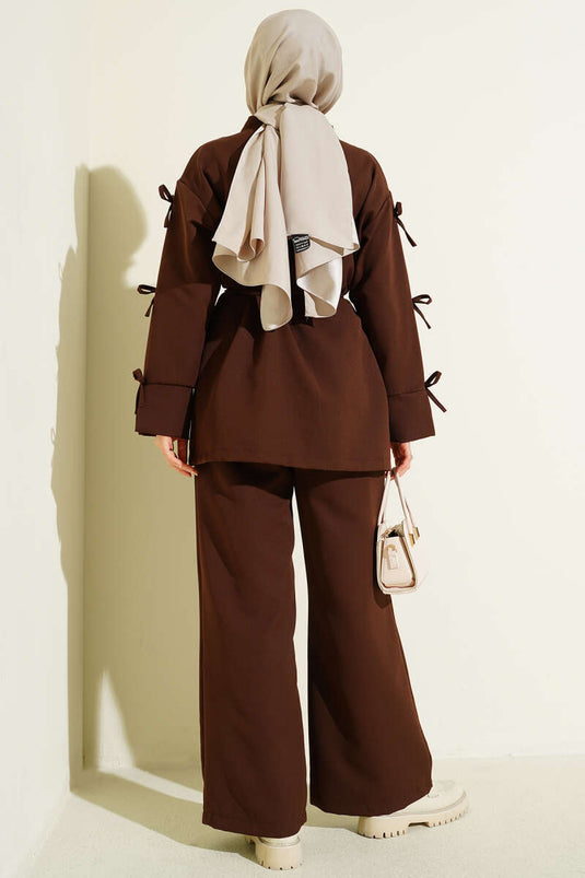 Kol Fiyonk Detail Doppel Zweiteiler Braun