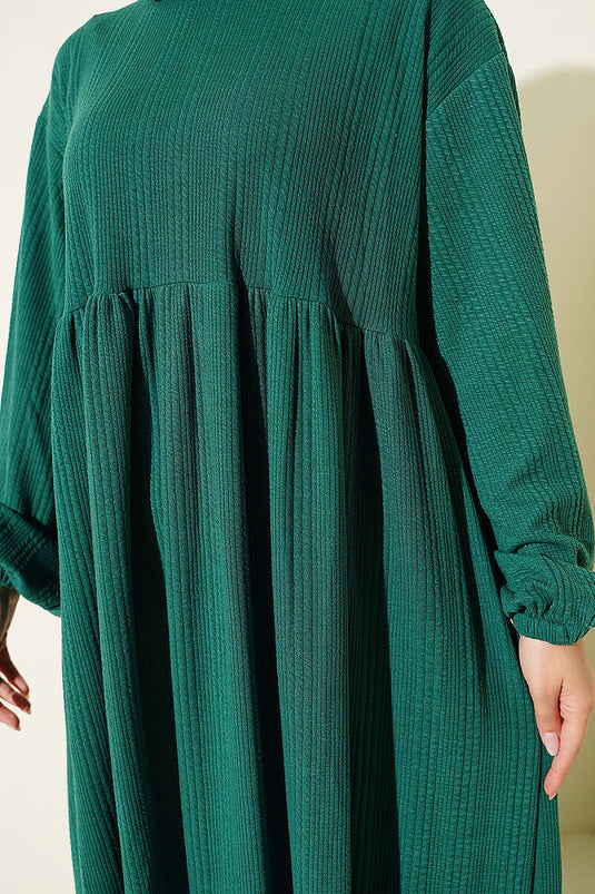 Robe Élastiquée Modèle Vert