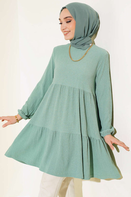 Tunique Manches Elastiques Vert