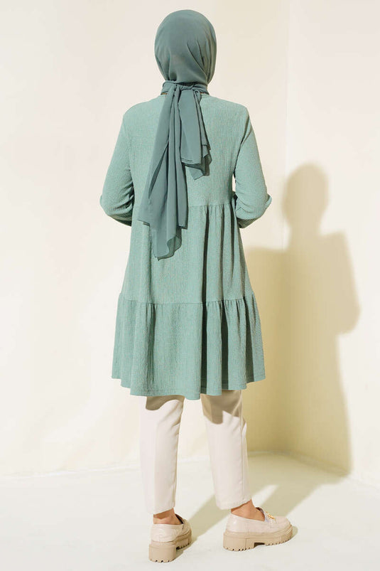 Tunique Manches Elastiques Vert