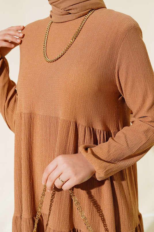 Tunique Camel avec Manche Elastique
