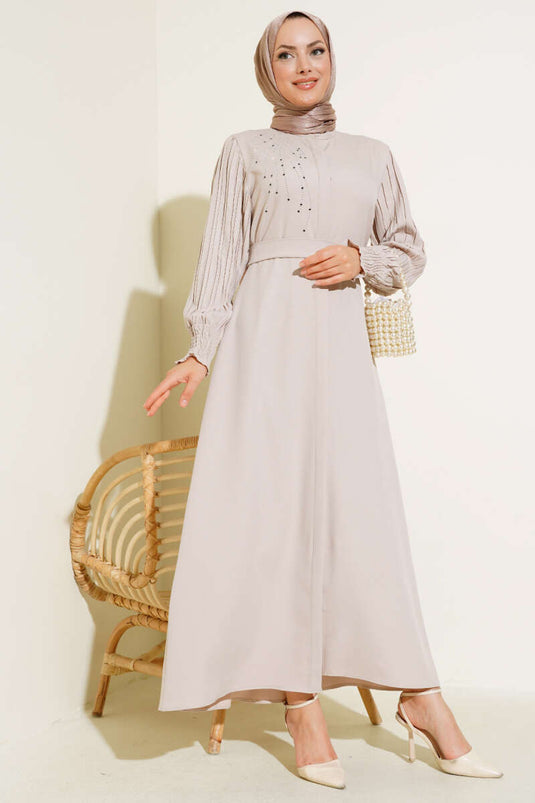 Kol Piliseli Taşlı Ferace Taş