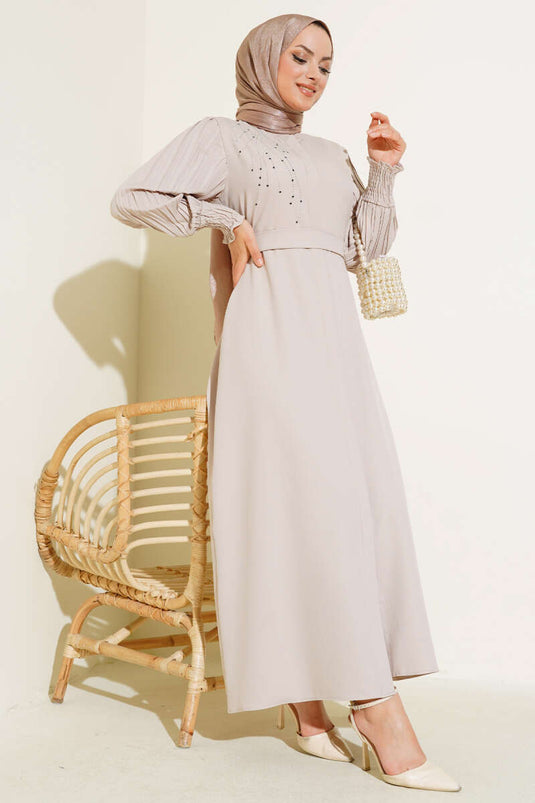 Kol Piliseli Taşlı Ferace Taş