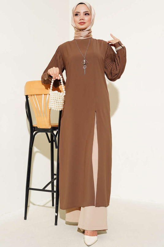 Kol Piliseli Yırtmaçlı İkili Takım Taba