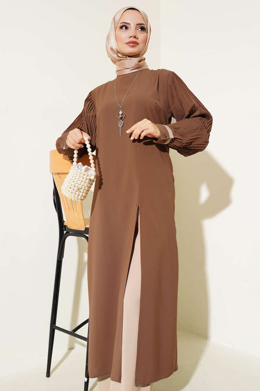 Kol Piliseli Yırtmaçlı İkili Takım Taba