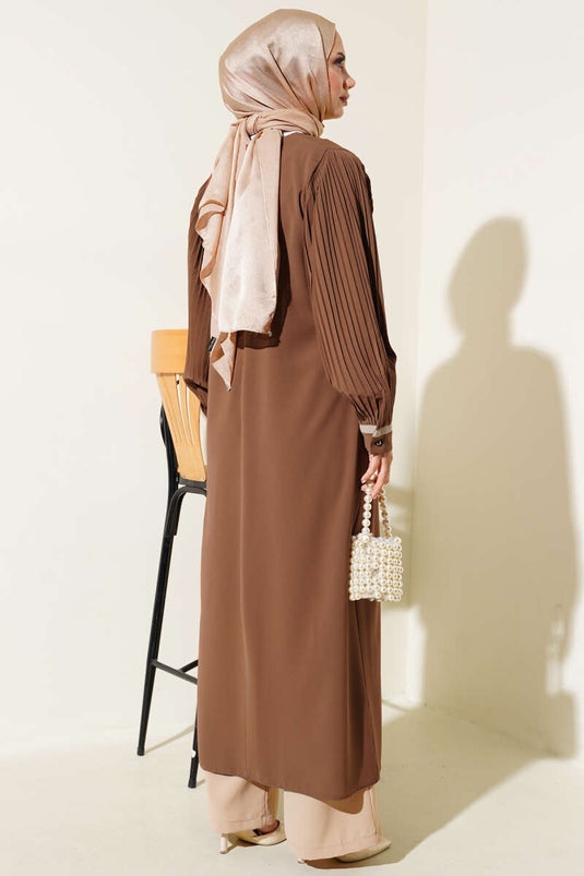 Kol Piliseli Yırtmaçlı İkili Takım Taba