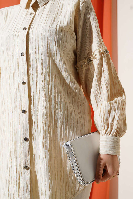 Arm Stone Tree Bark Shirt Beige