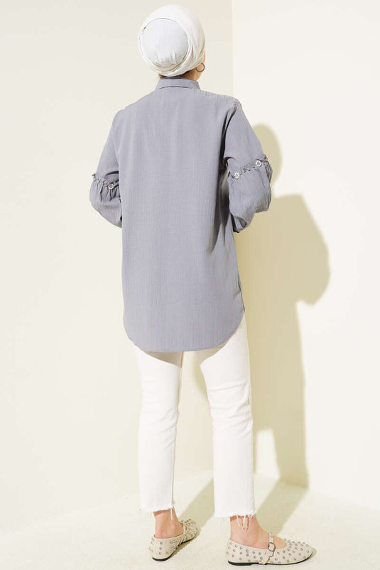 Arm Stone Tree Bark Shirt Gray