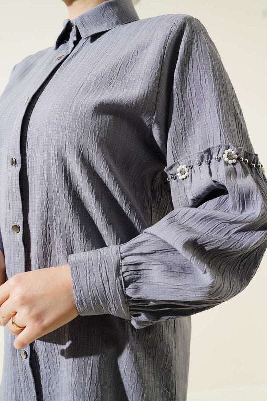 Arm Stone Tree Bark Shirt Gray