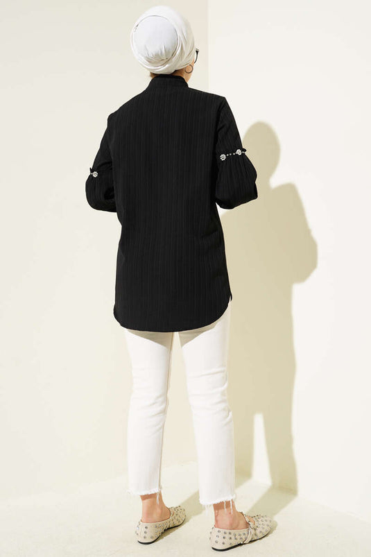 Stone Arm Tree Bark Shirt Black