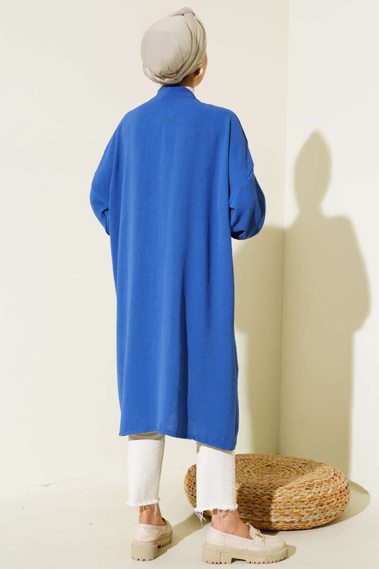 Ayrobin Cardigan met kanten mouwen Indigo