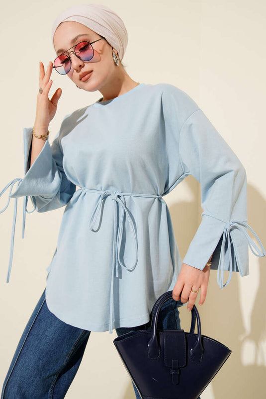 Baby Blue Tie-Back Two-String Tunic