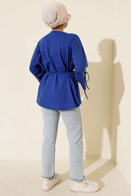 Tunique à deux cordes avec manches lacées, saxophone