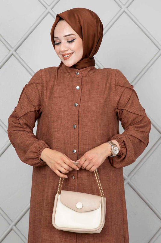 Ensemble double avec manches marron