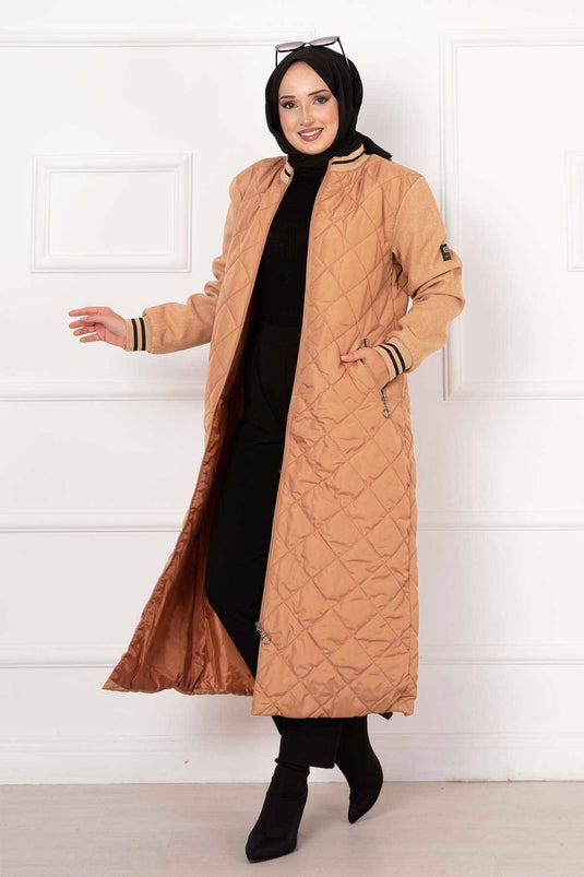 Taba Quilted Coat with Lined Sleeves