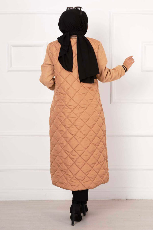 Taba Quilted Coat with Lined Sleeves