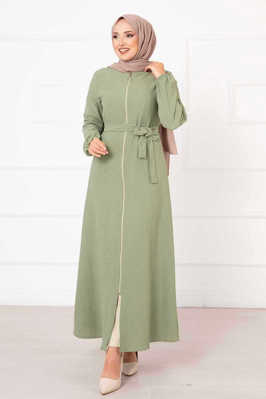 Cintura con maniche elastiche Dettaglio Abaya Menta