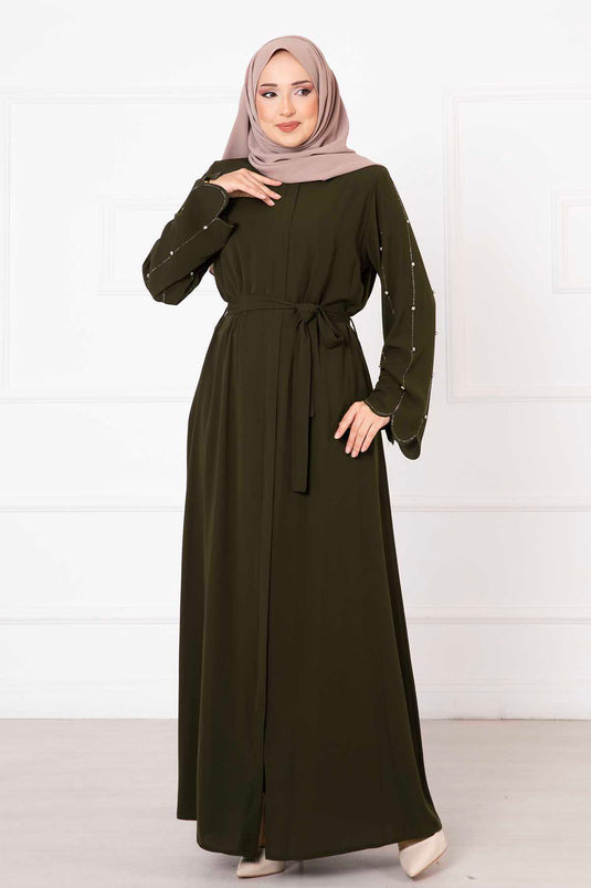 Kolları Lazer Kesim Ferace Haki