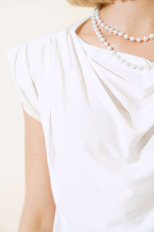 Sleeveless Blouse Ecru