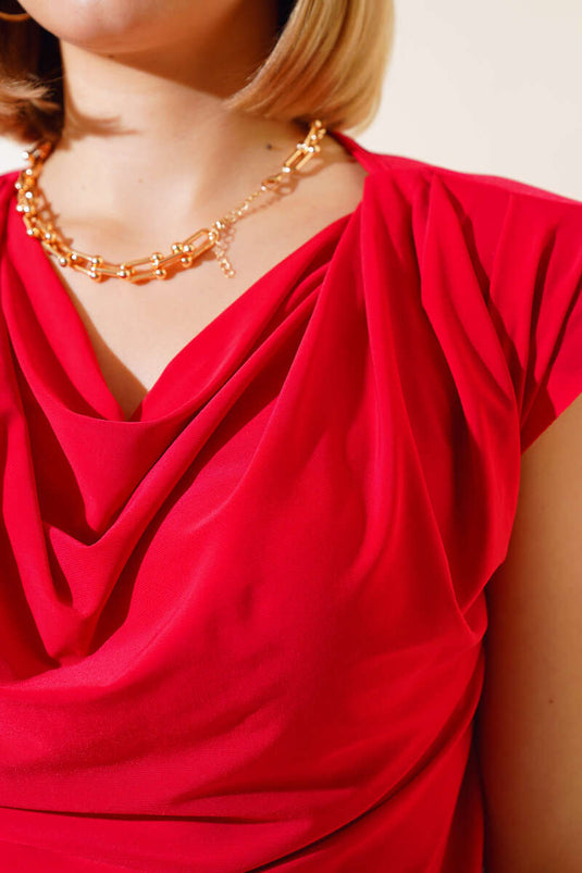 Ärmellose Bluse Rot