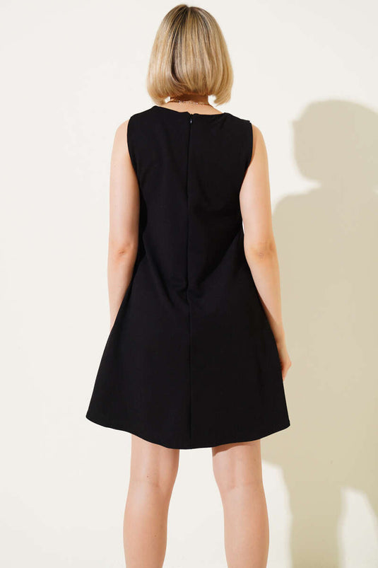 Robe mini débardeur sans manches noire
