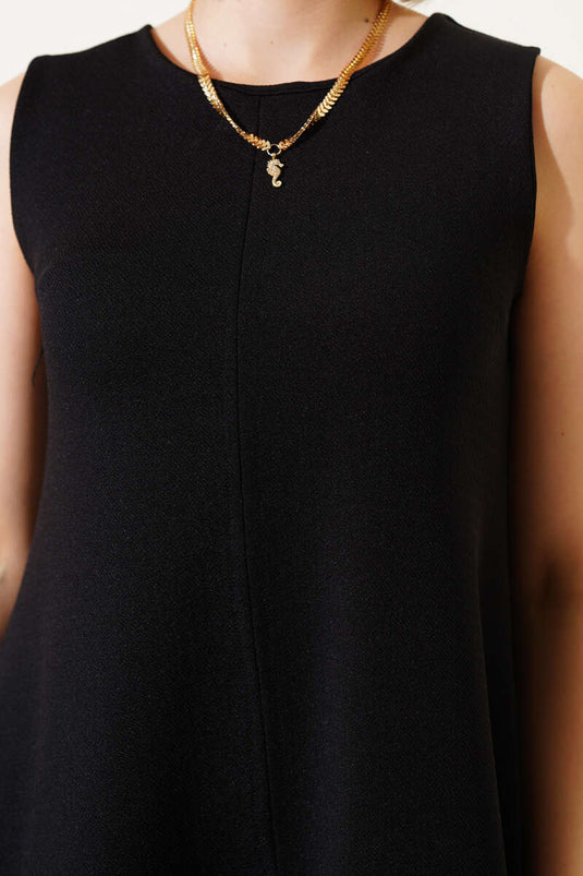 Robe mini débardeur sans manches noire