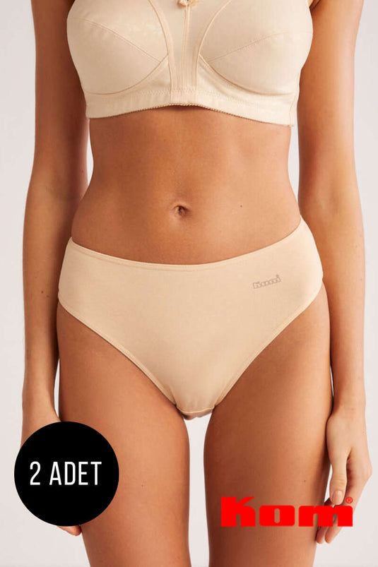 Kom Basic 2'li Slip Külot Ten