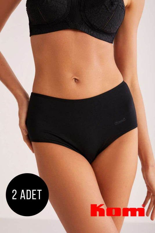 Kom Basic Maxi 2'li Külot Siyah