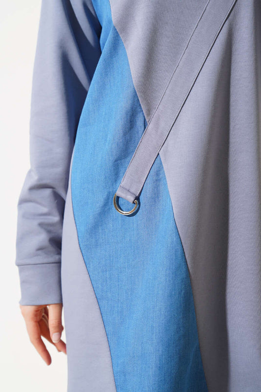 Kot Garni Detaylı Tunik Kayrak Grisi