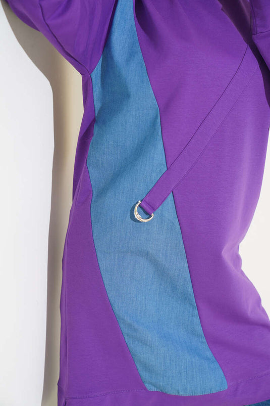 Kot Garni Detaylı Tunik Menekşe