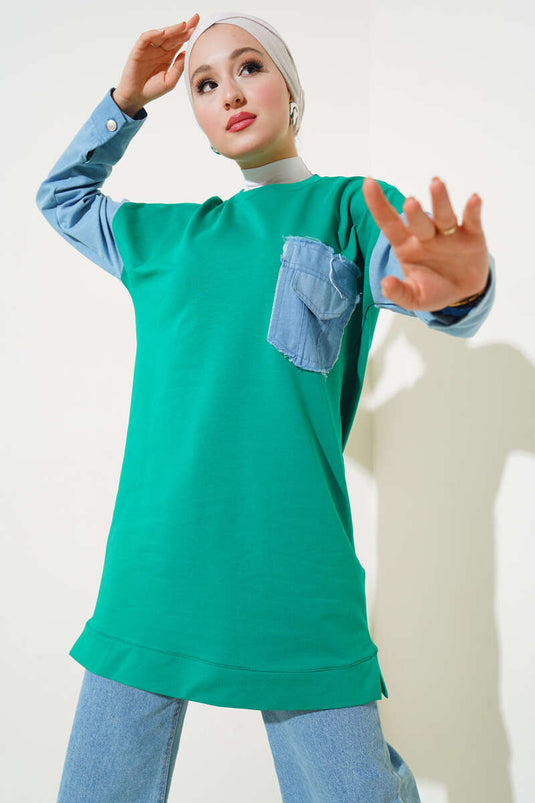 Green Two Thread Tunic