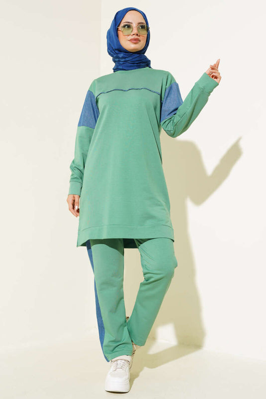 Sweater Garnili Tunic Two-Piece Set Mint Green