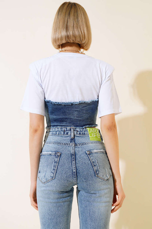 Cotton Padded T-shirt White