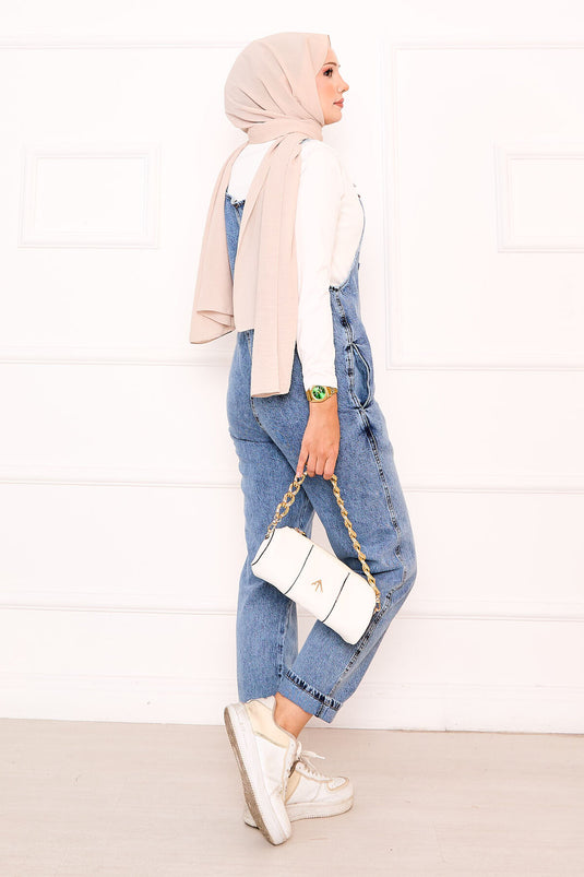 Kot Tulum Bahçıvan Salopet Mavi