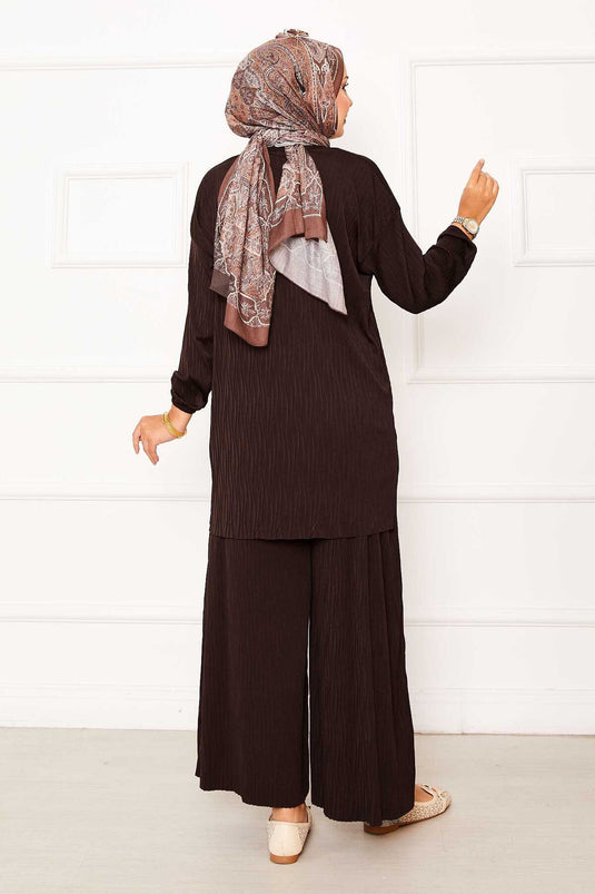 Kraş Pattern Sandy Zweiteiler Braun