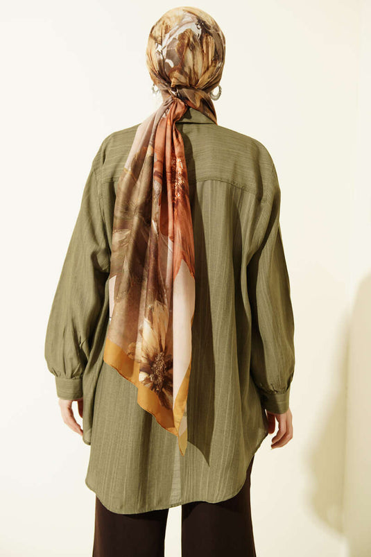 Crashed Oversize Shirt Khaki