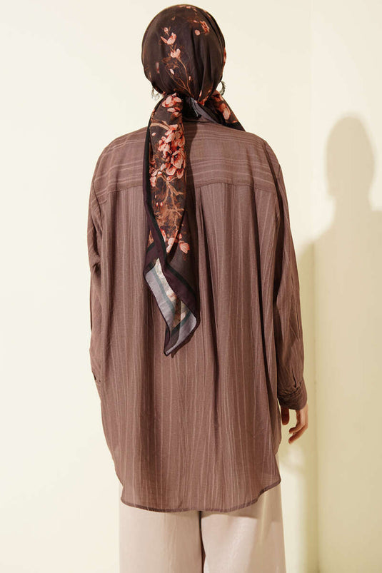 Crashed Oversize Shirt Mink