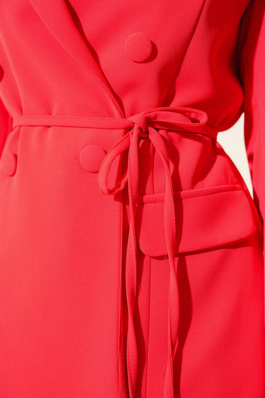 Alizarin Two-Piece Set with Crepe Jacket