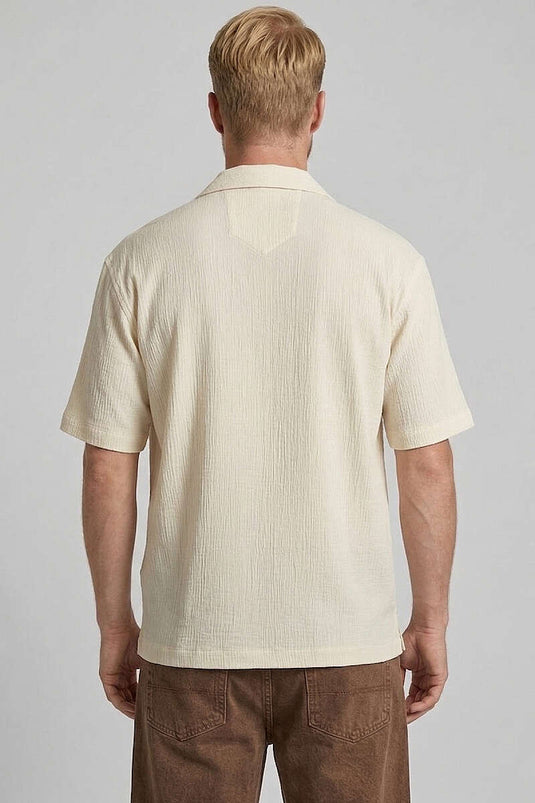 Krinkıl Oversize Men's Shirt Beige