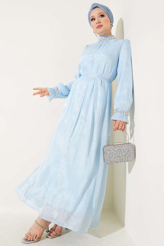 فستان شيفون مزين بحجر كريستال بيبي مافي