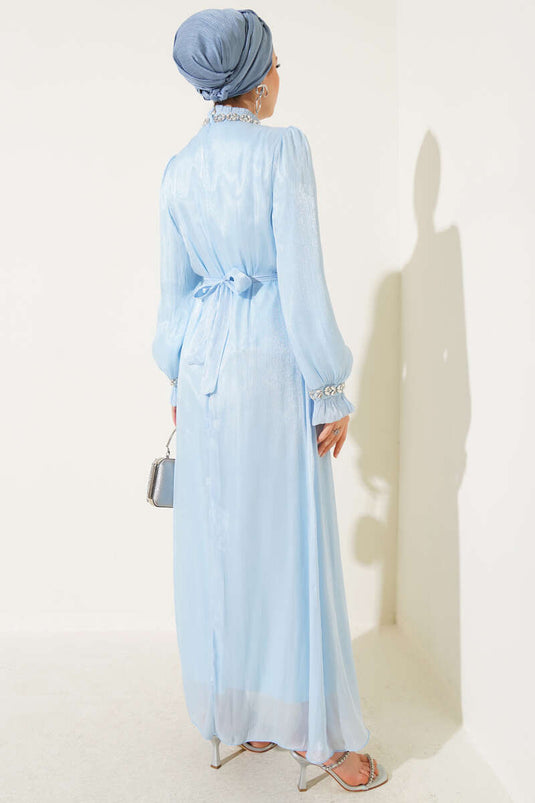 فستان شيفون مزين بحجر كريستال بيبي مافي