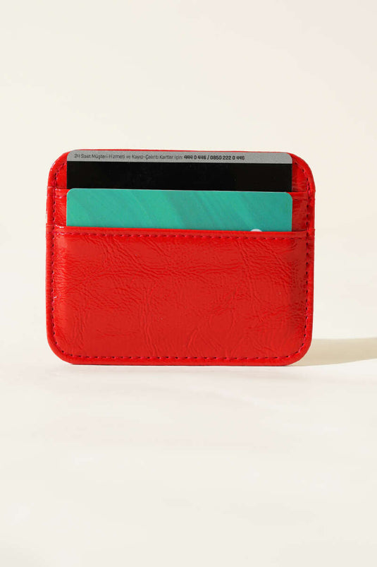 Crocodile Pattern Card Holder Red