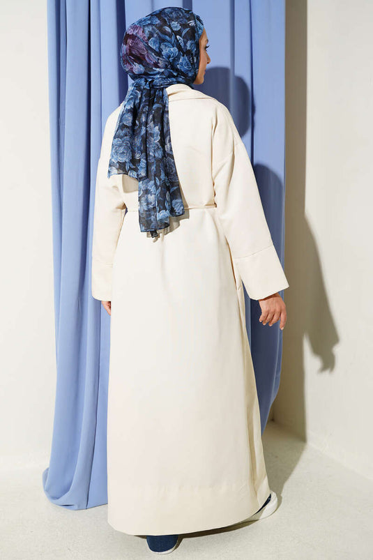 Trench-Coat À Col Croisé Avec Ceinture Et Embellissements