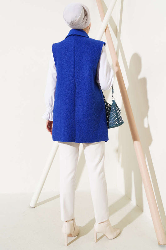 Gilet ample à boucle et col double boutonnage Saks