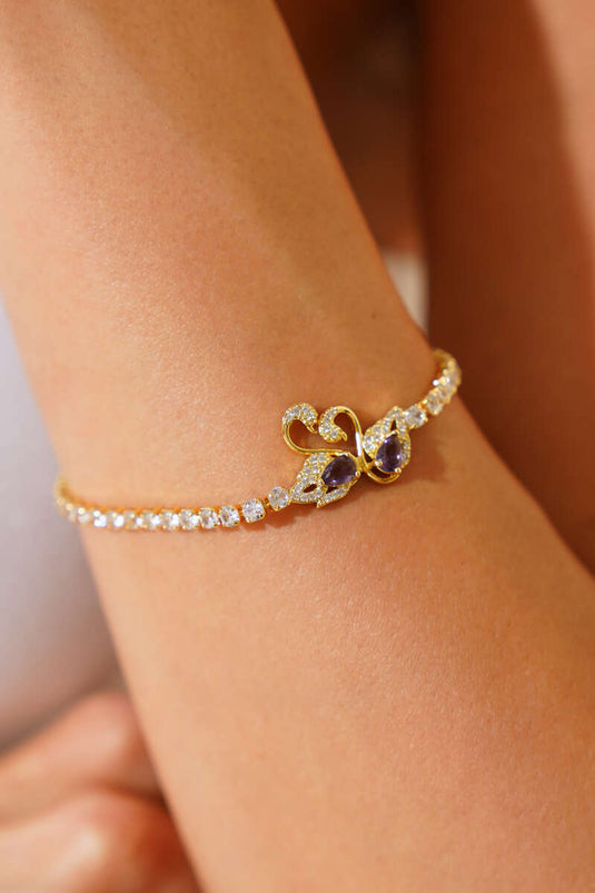 Bracelet en pierre Swan Waterway en or