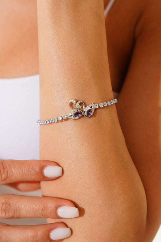 Bracelet Swan Waterway Stone en argent