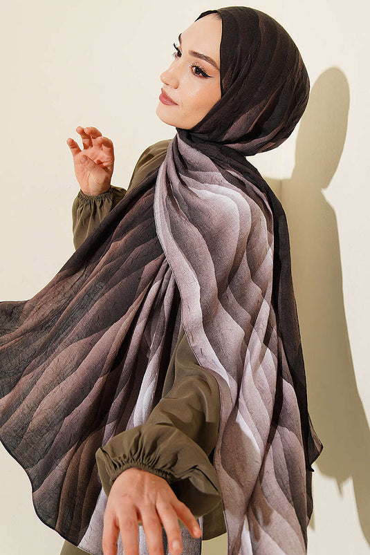 Kumul Dégradé Motif Liva Modal Foulard Vison